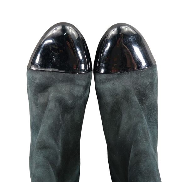 1901 Shoes Womens 6.5 Booties Block Heel Patent Cap Toe Leather Whitaker Classic - Picture 9 of 16